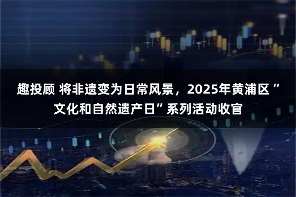 趣投顾 将非遗变为日常风景，2025年黄浦区“文化和自然遗产日”系列活动收官